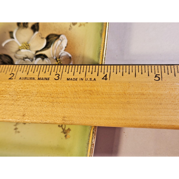 Vintage ZAPUN Porcelain Trinket/Pin Dish USA Hand Painted Magnolia Flowers - Picture 7 of 8